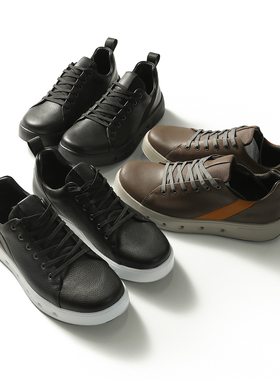 莞产高端2024春秋季新款男户外防水头层牛皮厚底商务休闲板鞋9459