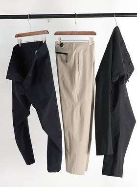 城市通勤风2025夏季全压胶户外防风速干长裤男高弹直筒休闲裤9317