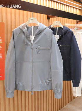 2026春季新款男士高端城市户外商务休闲麂皮绒连帽夹克外套潮2124