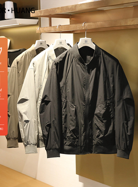 美式休闲风2025春夏季新款男士户外复古棒球领飞行员夹克外套9875