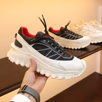 法式潮奢2025秋冬高端休闲老爹鞋男士头层牛皮厚底徒步运动鞋1591