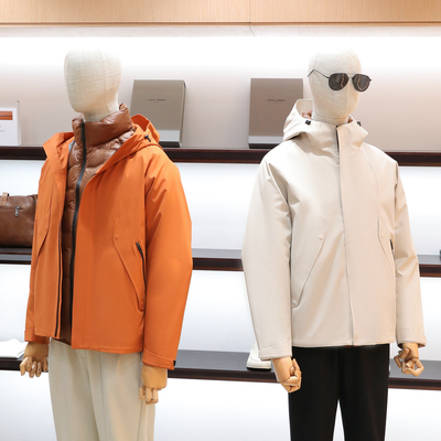 2025秋冬新款男户外保暖三合一90鹅绒羽绒内胆冲锋夹克两件套1757