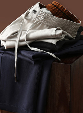 意式奢华2025春夏季男士商务长裤垂感抗皱凉感天丝亚麻休闲裤9035