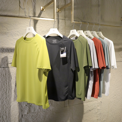 2025夏季新款男士机能户外运动跑步健身吸湿速干透气短袖T恤1144