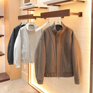 美式休闲风2025秋冬新款男士复古廓型90白鸭绒立领羽绒服夹克1726