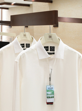 意式奢华2026春夏季新款男士商务休闲莱赛尔棉麻混纺长袖衬衫2098