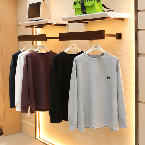 高性价比2025秋冬季新款男士户外叠穿匹马棉长袖打底衫T恤潮1383