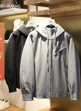 【库存】意式奢华冬季款男商务休闲羊毛混纺白鸭绒羽绒服外套9514