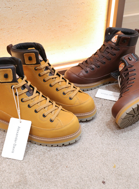 经典大黄靴男2025秋冬新款中帮英伦马丁靴雪地靴美式工装靴子1610
