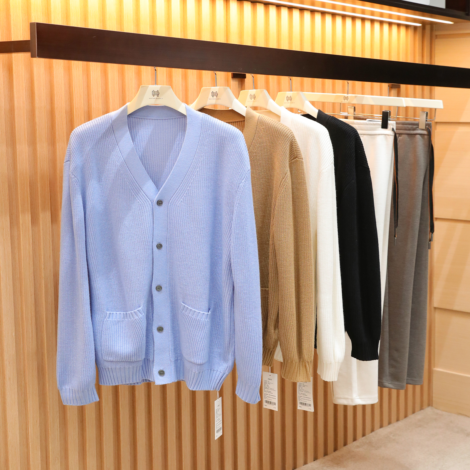 2025秋冬季新款叠穿保暖慵懒毛衣重磅情侣黑色针织开衫外套男1616