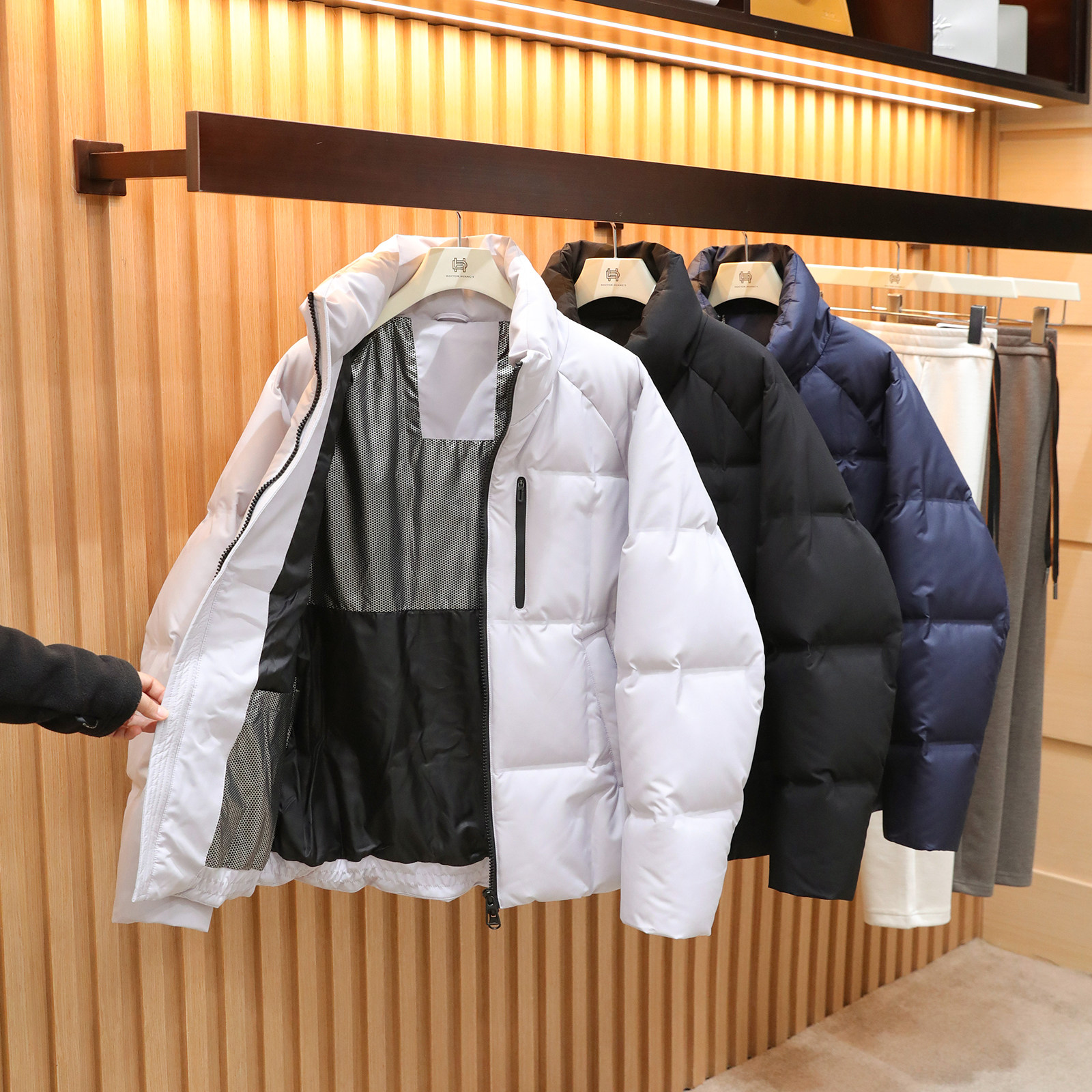 2025冬季新款男士城市户外石墨烯发热保暖立领面包三防羽绒服1570