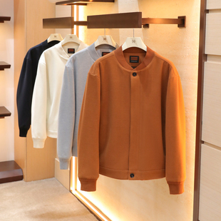 美式 新款 男士 高端含羊毛桑蚕丝棒球服夹克外套1460 老钱风2025秋季