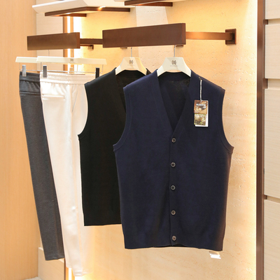 意式老钱风2025秋冬季内搭400克16针含羊毛混纺针织马甲背心1686