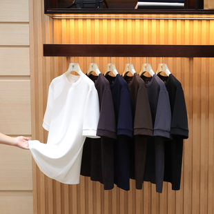 打底衫 纯色极简风莫代尔亲肤短袖 T恤潮1267 男士 2025秋冬内搭新款