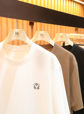 2026夏季新款男士高端含桑蚕丝混纺亲肤透气凉感圆领短袖T恤1216