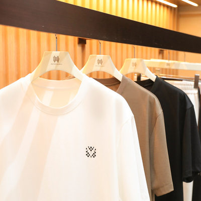 2026夏季新款男士高端含桑蚕丝混纺亲肤透气凉感圆领短袖T恤1216