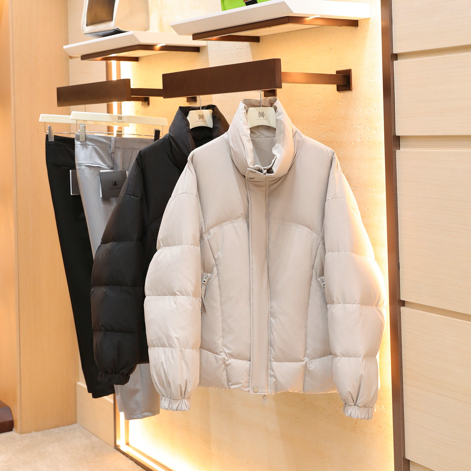 一衣两穿双面有型2025冬季新款男士双面穿加厚保暖立领羽绒服1629