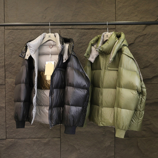 【库存】高克白鸭绒冬款男户外轻便情侣款亮面免洗面包羽绒服9521