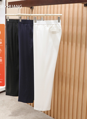 意式奢华老钱风2026春夏季新款高端亚麻混纺凉感休闲直筒长裤2187