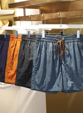 意式奢华2025夏季新款男户外休闲运动健身五分裤三防沙滩短裤1159