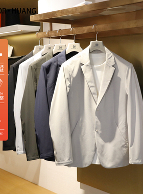 2025春夏新款男户外高端抗皱防水压胶机能风商务休闲西装外套9779