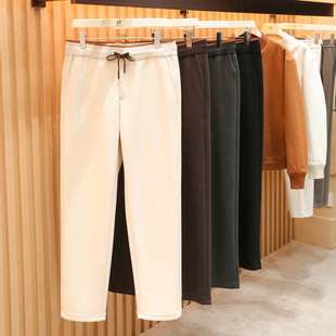 男高端空气层含羊毛混纺休闲卫裤 1569 奢华老钱风2025秋冬新款 意式