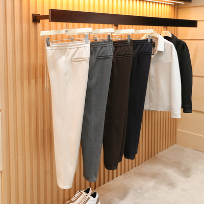 意式奢华2025秋冬季新款男士高级感醋酸羊毛混纺直筒针织长裤1631