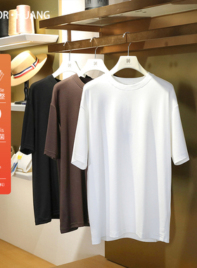 抗菌科技2025夏季新款户外运动兰精莫代尔混纺面膜短袖T恤男1127