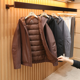 山系机能城市户外2025冬新款男士保暖90白鹅绒三防羽绒服外套1567