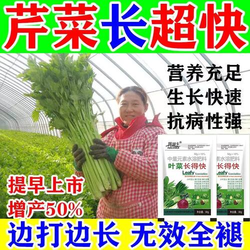 【最快3天】芹菜专用叶面肥崔长素抗病抗倒促进增粗增高嫩绿增产