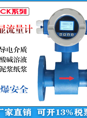 LDCK-32电磁流量计管道式传感器DN10 DN25 DN50 污水一体式分体式