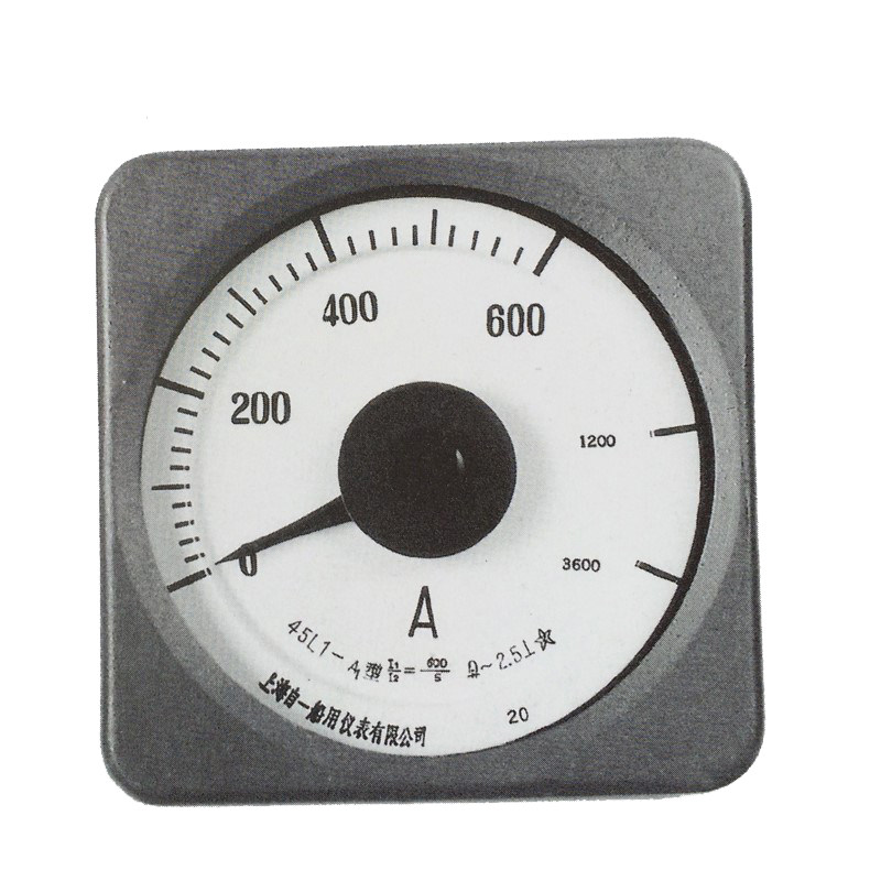 45L1-A1型广角度交流过载电流表 50 400 427Hz电流 2.5级 频率表