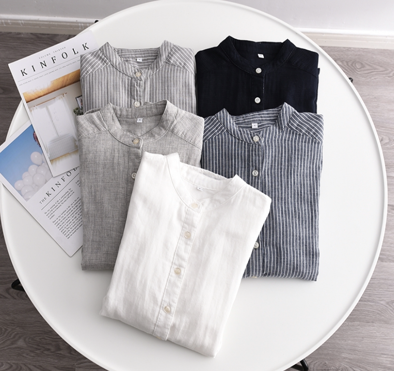 日本D 信我的 買~唇緣壹批 太贊！簡約舒服無比的雙層布立領襯衫在類目 女裝/女士精品, 襯衫中 - 來自Buy2taobao.com提供專業的淘寶代購服務