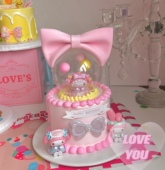 扮 饰摆件配件装 抱抱酱粉色美乐蒂大号三丽鸥7 8厘米生日蛋糕装
