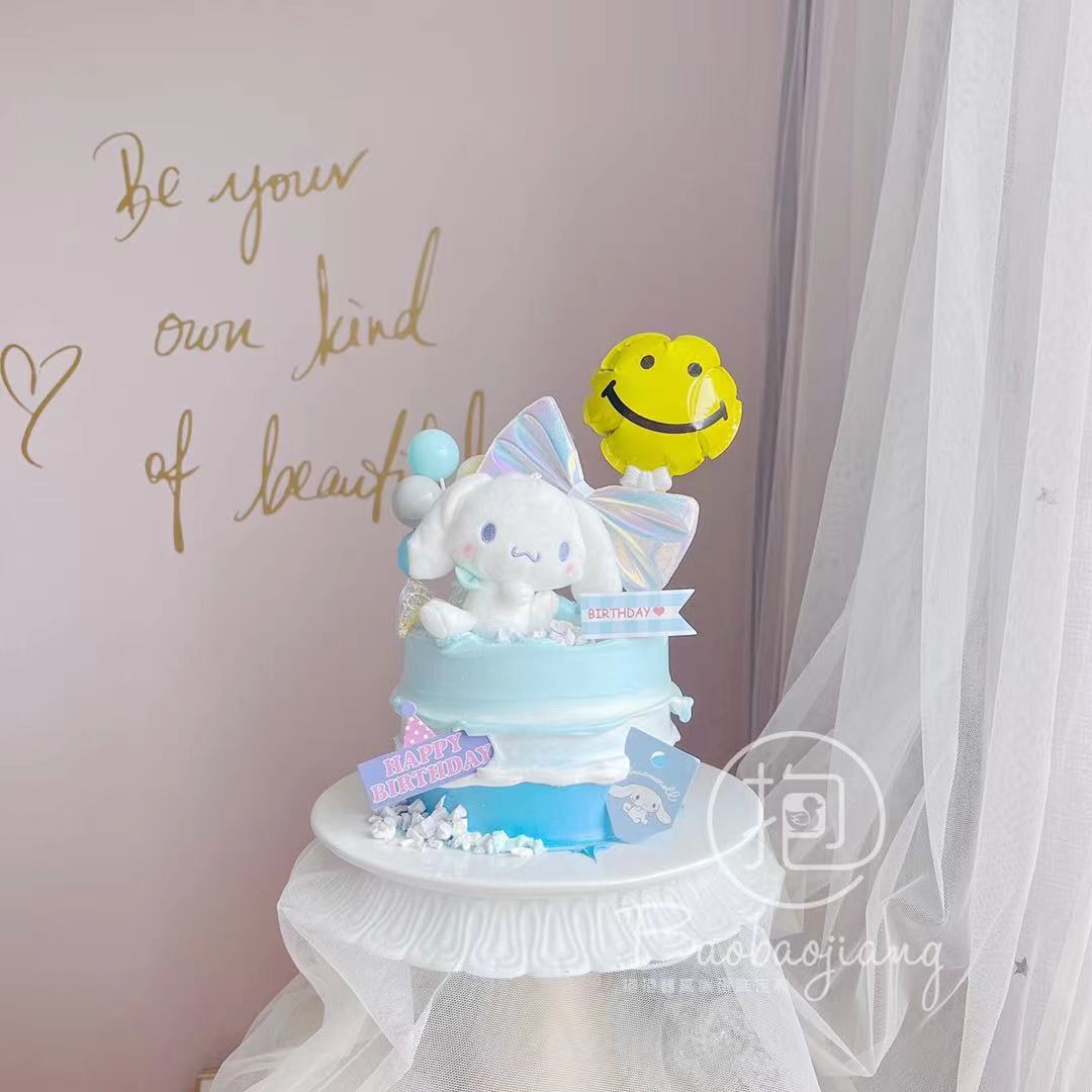 玉桂狗女孩玩具装扮摆件生日蛋糕