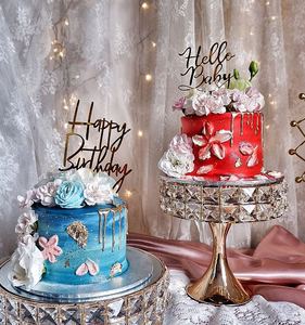 烘焙蛋糕装饰亚克力插牌网红蛋糕摆件 生日快乐happybirthday插旗
