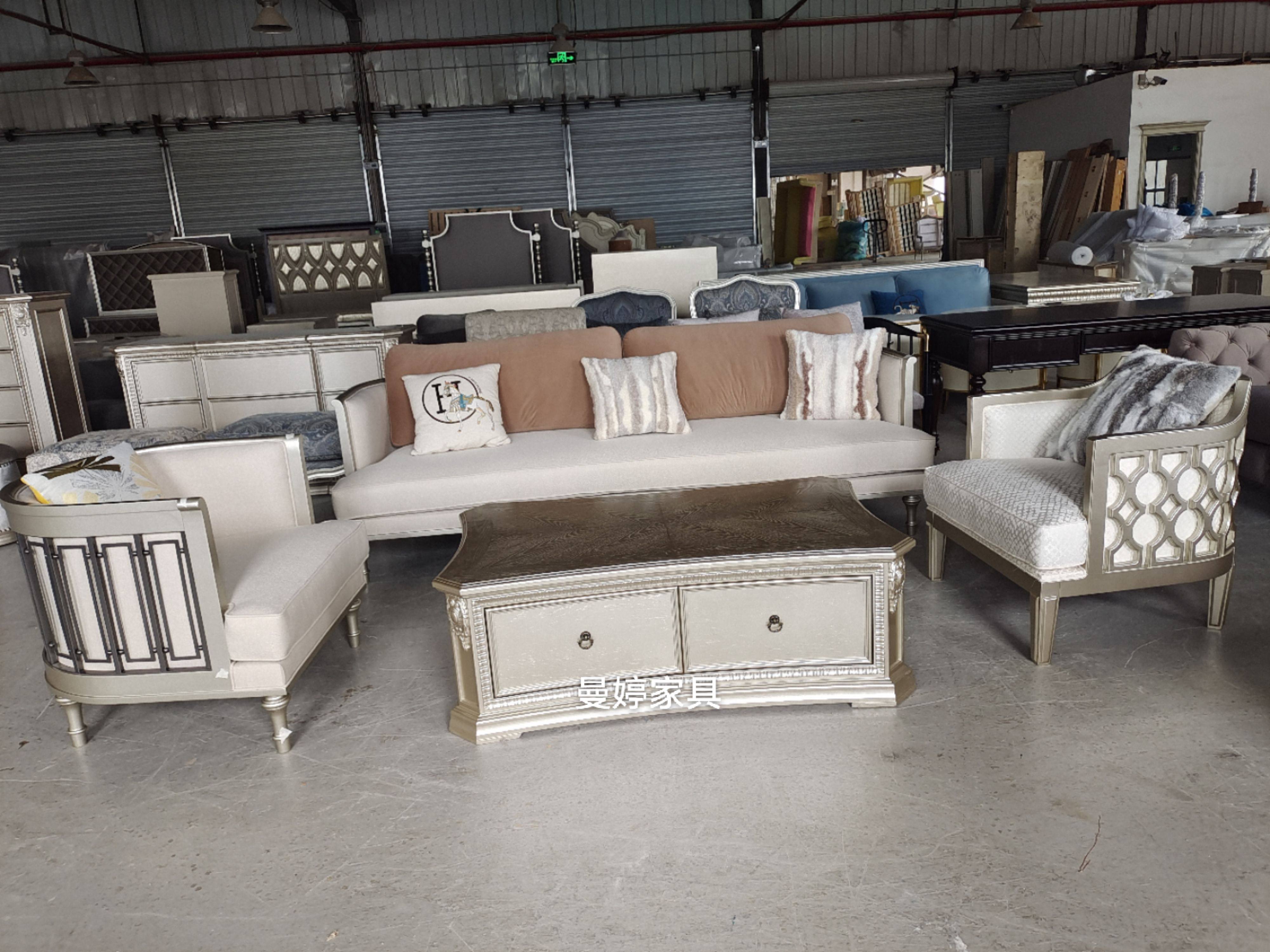 美式轻奢现代简约实木铁艺钢琴键沙发组合大小户型客厅布艺沙发组