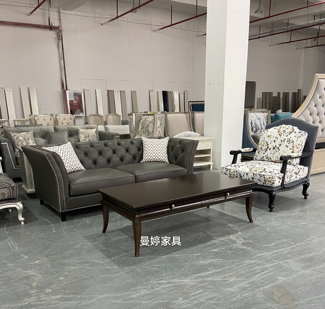 美式轻奢art系列客厅沙发组合别墅家具沙发茶几组合美克沙发组合