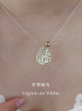 浮雕设计中古vintage锁骨链