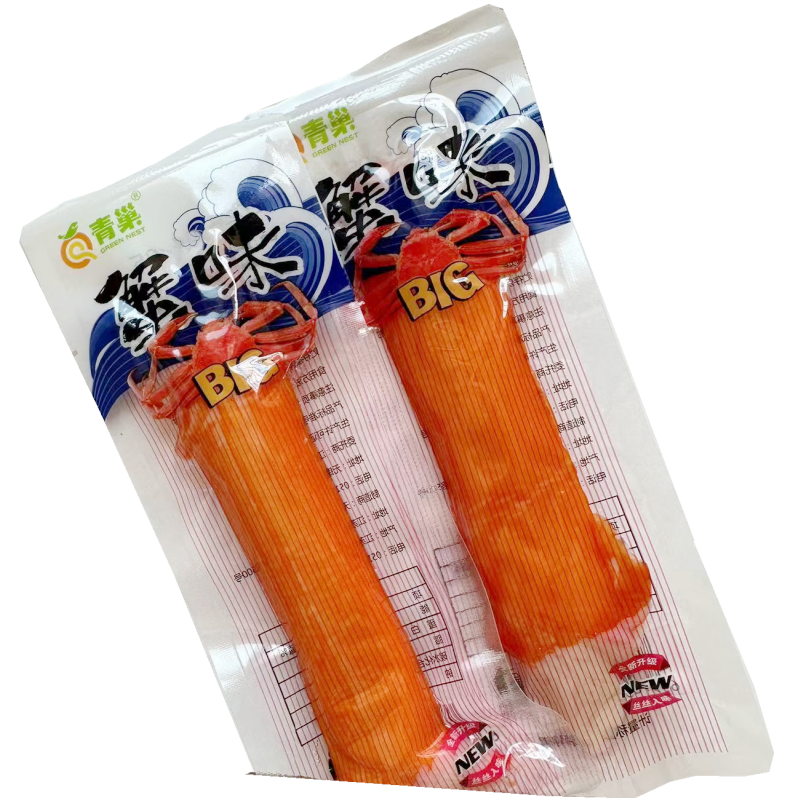 青巢蟹味蟹柳棒即食海产品休闲零食袋装独立小包装旅游佳品包邮