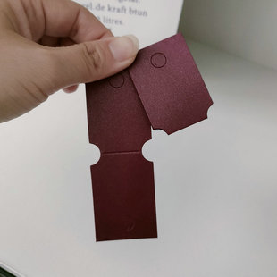 空白对折卡片定做发圈皮筋手链发夹项链饰品卡纸首饰卡吊牌