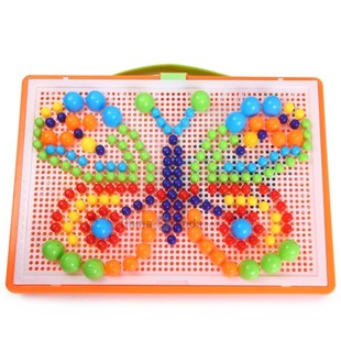 Mushroom Nail Jigsaw Creative with Pegboard Puzzle Mosaic