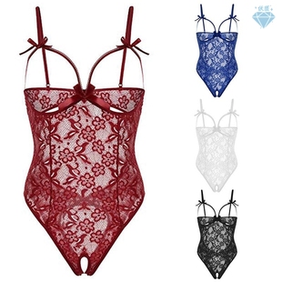 piece sling underwear hollow 蕾丝吊带连体塑身内衣女 lace One
