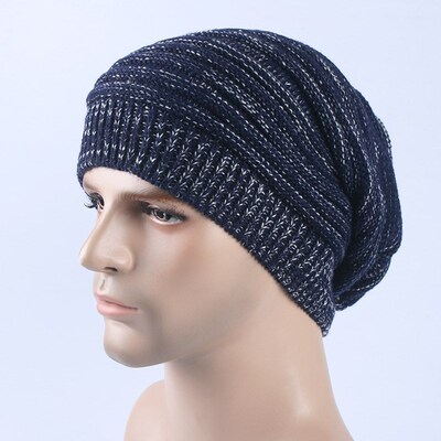 毛线帽Beckham knitted men s Fashion hat winter hip hop cap