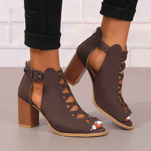 粗跟凉鞋女lazadafashio