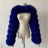 coat 外贸欧美超短皮草披肩上衣外套女 women shawl top fur crop