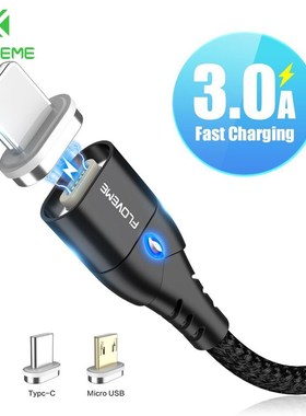 FLOVEME Magnetic Cable Micro USB Type C For iPhone Lightning