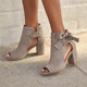 2024 billed heeled Thick sandals fish shoes women Roman for