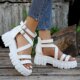 2024 sandals Roman shoes women sole sponge thick with