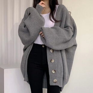 我的助理很特别邓婕王子文同款针织毛衣外套女士宽松大码针织开衫